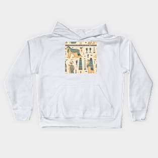 Ancient Egyptian Pattern 12 Kids Hoodie